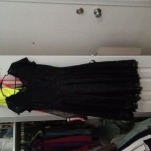 Beautiful vintage black with lace covering, size 10-12